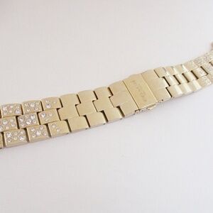 COACH - Gold Tone  Crystal Watch Strap